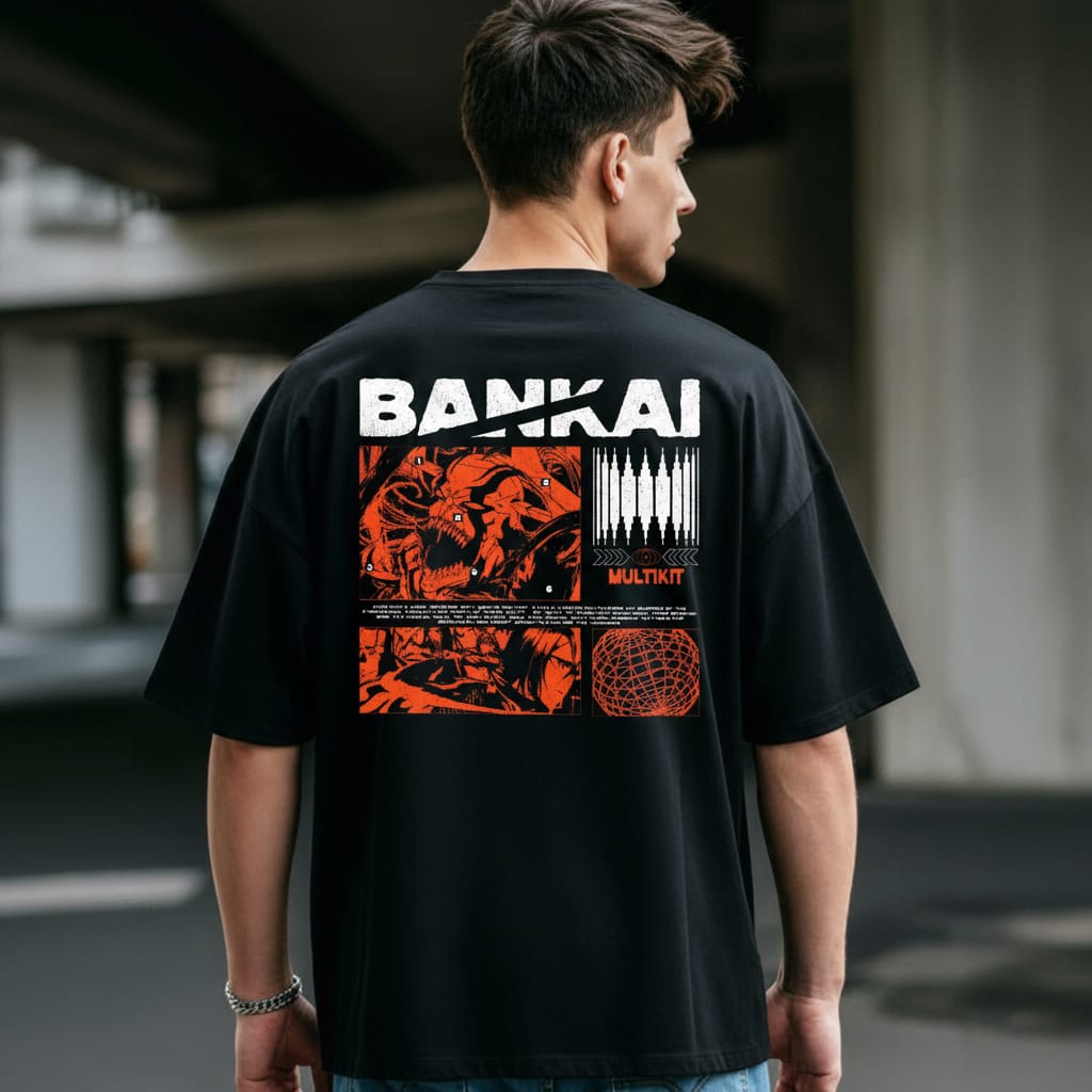 Unisex Bankai DTG Printed Oversized T-shirt
